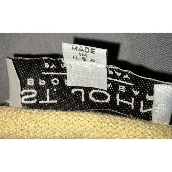 St John Collection Sweater Cardigan Yellow Large Made In USA *flaw - Picture 8 of 9